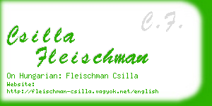 csilla fleischman business card